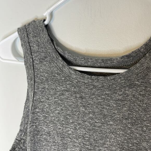 CURRENT/ELLIOTT Gray Distressed Sleeveless Double Slit Polyester Blend Dress 0 - Picture 2 of 8